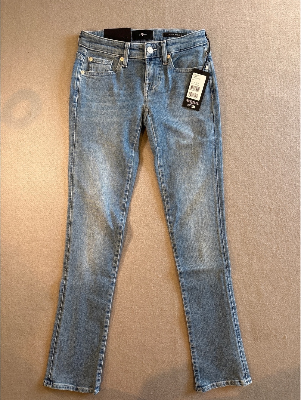 7 For All Mankind Low Skinny Iceflow Jeans Size 24